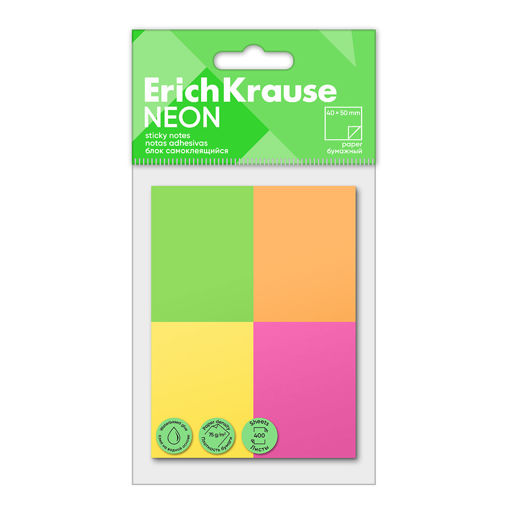 Picture of EK STICKY NOTES 40X50MM NEON ASSORTED COLOURS